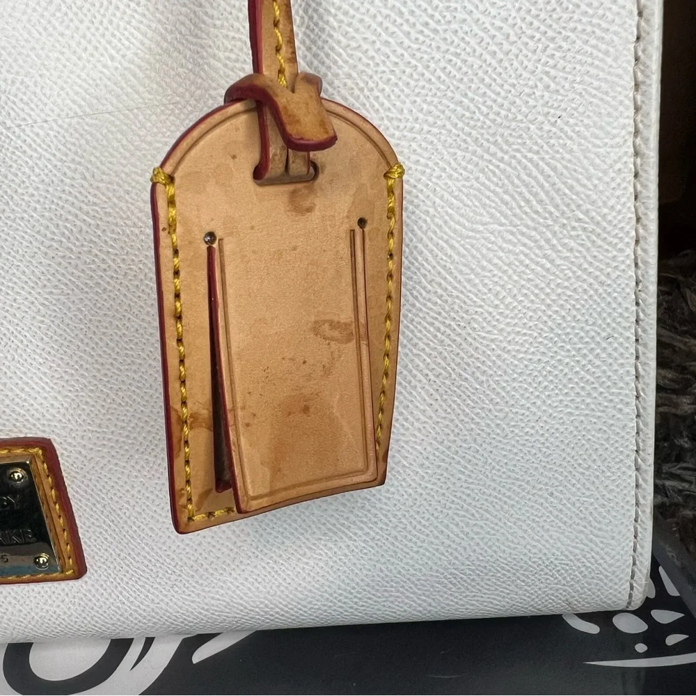 Dooney & Bourke White and Tan Satchel - Picture 8 of 16
